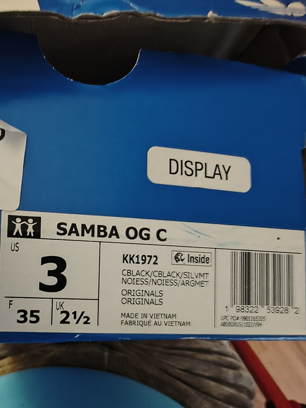 adidas Kids Black and Gum Classic Sneakers - Picture 4 of 4
